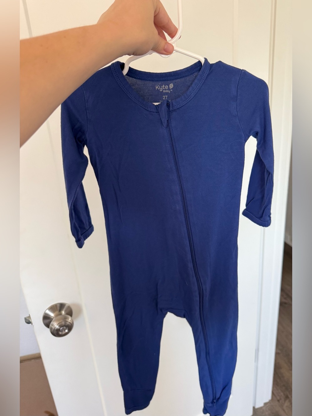 Kyte Baby Blue Zipper One-Piece Pajamas - 2T